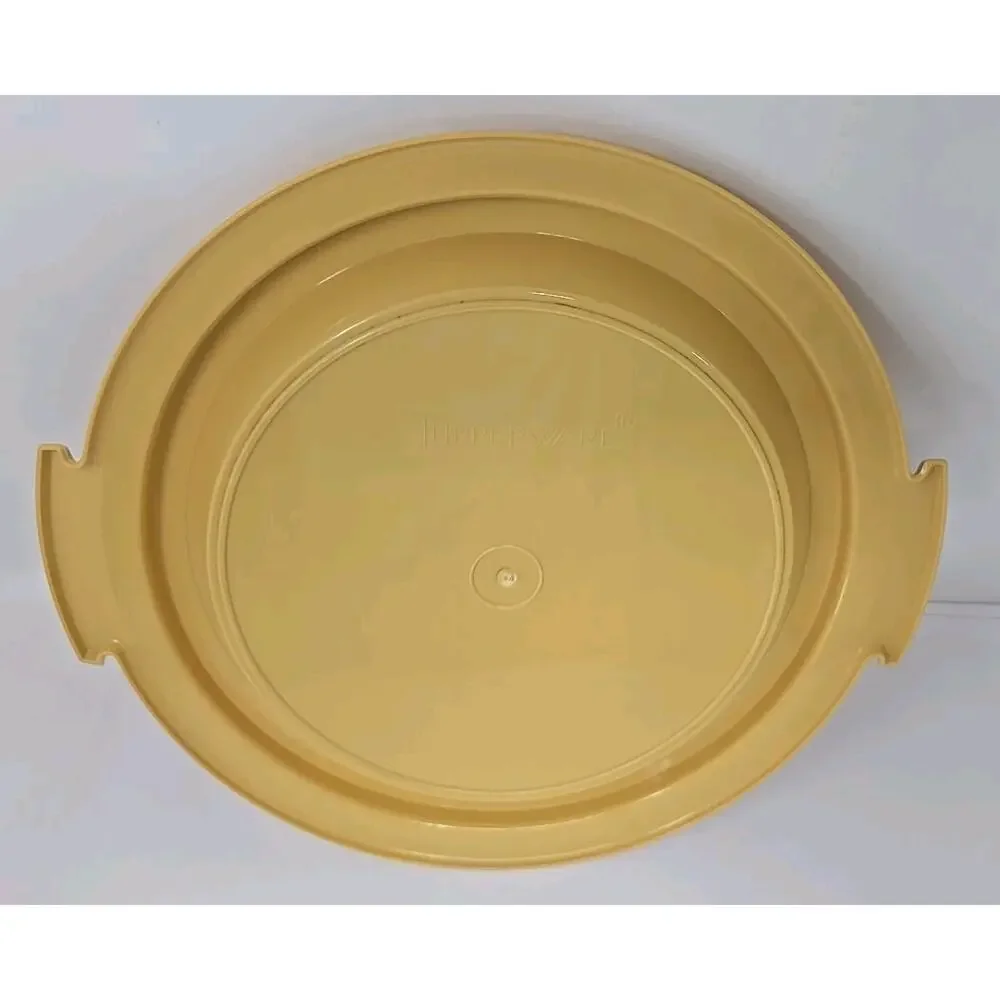 Tupperware‎ #719-1” Pie Taker Tray Replacement Bottom Only Base Plate Yellow U57